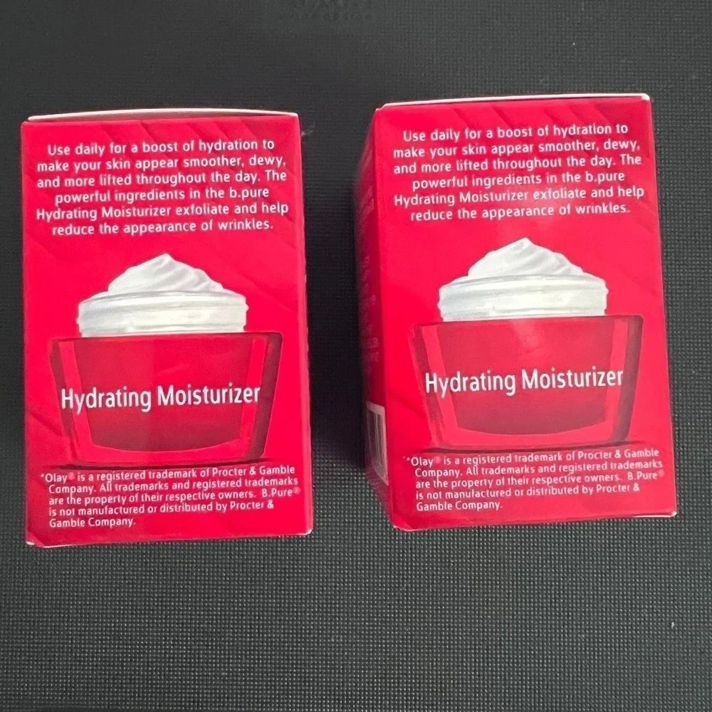 2 Pack B.Pure Revitalizing Hydrating Moisturizer Hyaluronic Acid VitB3 B5 1.41oz